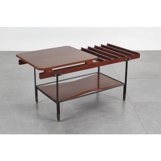 Mid-Century Iron and Teak Coffee Table from Home Torino, 1960s For Sale - Image 6 of 18
