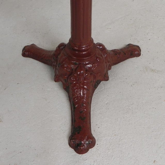 Bistro Table with Cast Iron Legs and Marble Top, 1920s For Sale - Image 18 of 18