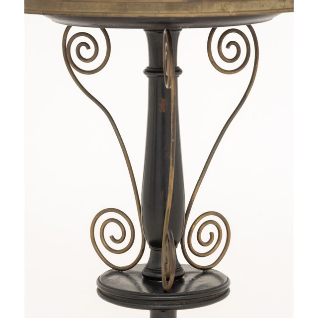 Early 20th Century French White Marble Top and Ebonized Wood Gueridon For Sale - Image 5 of 5