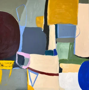 "Fall Song" Original Modern Acrylic and Gouache Painting by Genevieve Allen