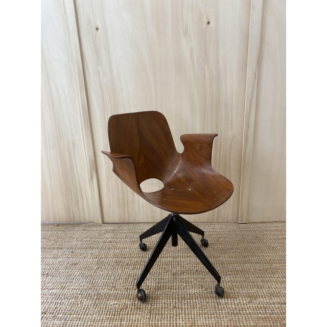 Medea Office Chair by Vittorio Nobili for Fratelli Tagliabue, Italy, 1950s For Sale - Image 3 of 10