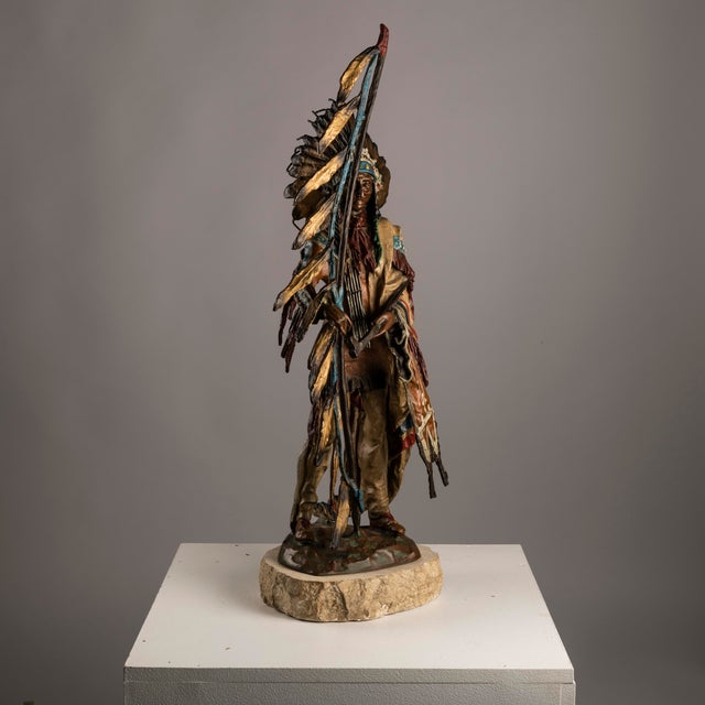 Carl Kauba, Peace, Polychrome Bronze Sculpture, 20th Century For Sale - Image 13 of 17