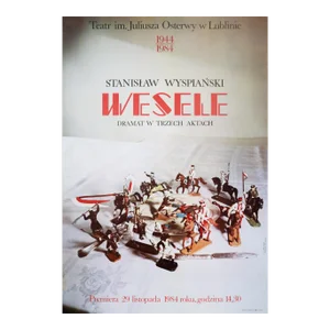 1984 Original Polish Theater Poster, Wesele (Wedding) by Stanislaw Wyspianski