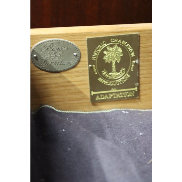 Wood Baker Historic Charleston Mahogany Breakfront For Sale - Image 7 of 12