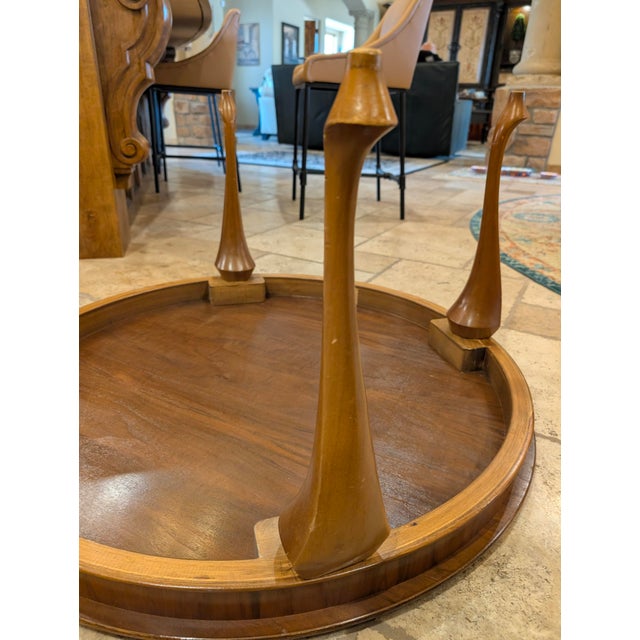 Buchschmid & Gretaux Glass Top Marquetry Inlaid WoodTable For Sale - Image 11 of 13