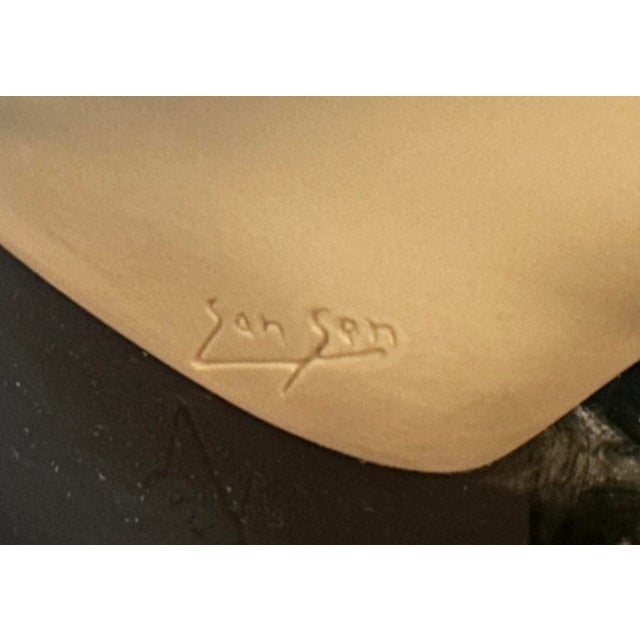 1970s Vintage Sculptural Table with Swan Base from Maison Jansen, 1970 Original Signed Piece j.b.m. Stamp and Jofral Hardware Impeccable by Maison Jansen For Sale - Image 5 of 9