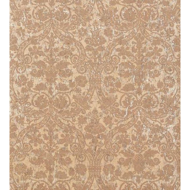 Curtis Damask Wallpaper Taupe Sample Chairish