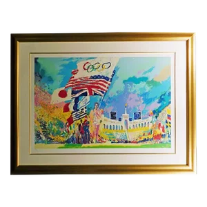 LeRoy Neiman Opening Ceremonies XXIII Olympiad 1984 Custom Framed