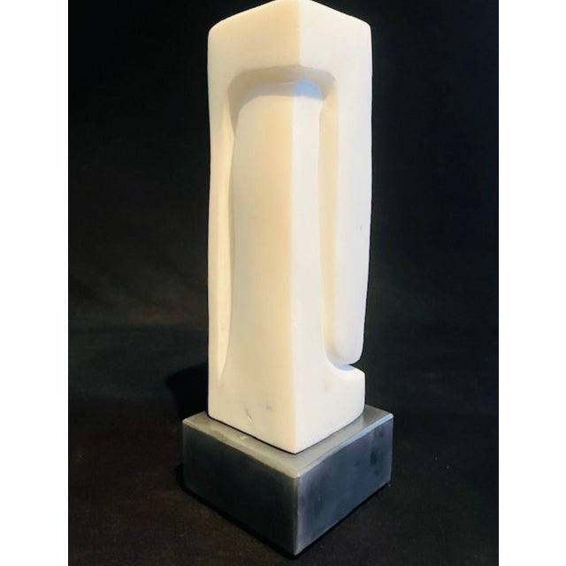 Coffee Scott Donadio Abstract White Marble Sculpture (11.75” High) For Sale - Image 8 of 9