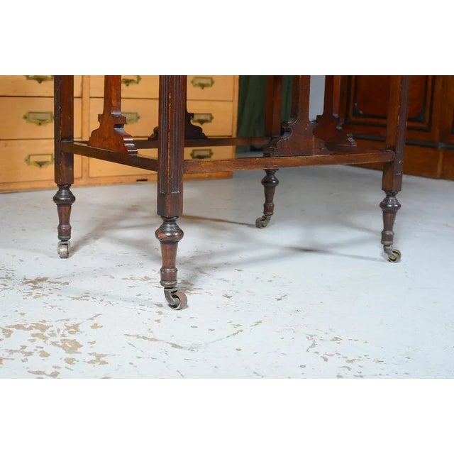 Walnut Table with Gallery Undertier, 1870s For Sale - Image 4 of 7
