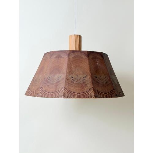 1980s Scandinavian Sculptural Pine Wood Pendant Light, Sweden, 1980 For Sale - Image 5 of 18