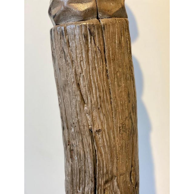 Brown Wooden Makondi Post For Sale - Image 5 of 7