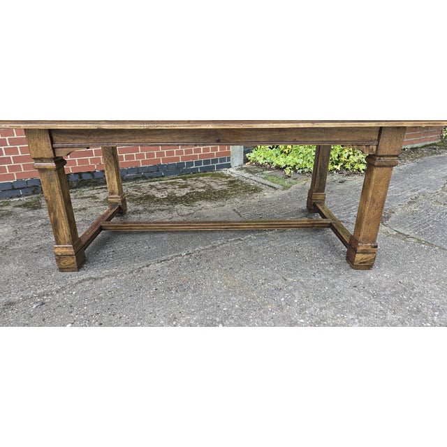1920s Large French Walnut Refectory Farmhouse Dining Table, 1920s For Sale - Image 5 of 14
