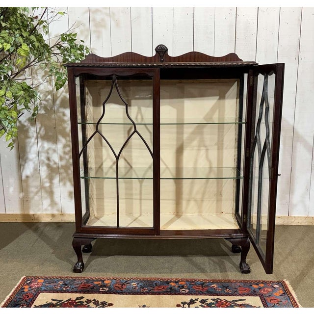 English Mahogany Display Cabinet, 1930s For Sale - Image 10 of 17
