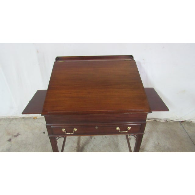 Drafting Drawing Table Writing Desk Vintage Cherry For Sale - Image 4 of 8