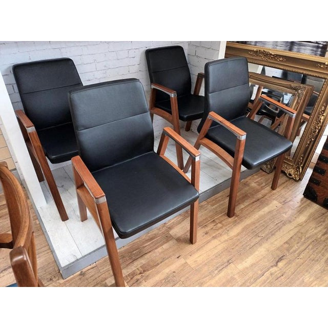 Mid-Century Modern Vintage Dining Chairs by Sven Christiansen, 1990s, Set of 4 For Sale - Image 3 of 18