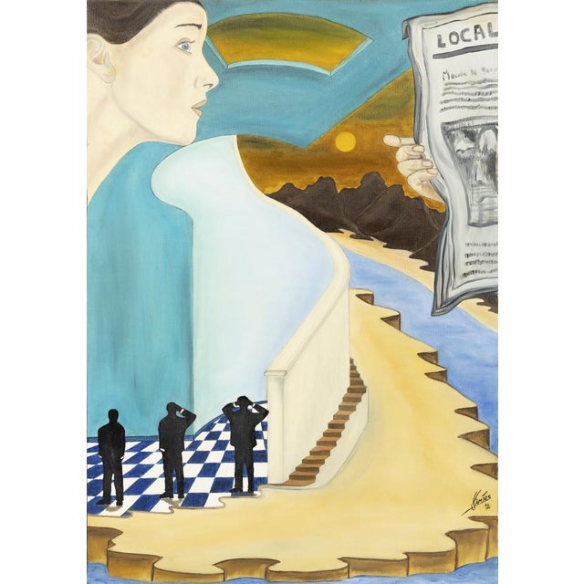 Santos, Indifference, 2000, Oil Painting on Canvas For Sale - Image 8 of 8