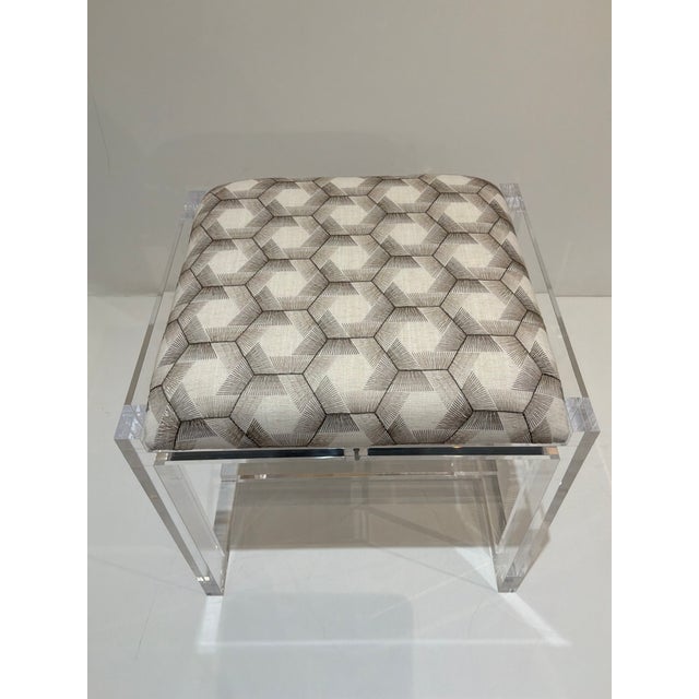 2020s Port 68 Glencoe Acrylic Honeycomb Bench For Sale - Image 5 of 5