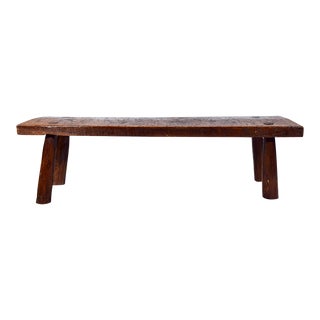 Oak Pig Bench Butcher's Block or Coffee Table For Sale