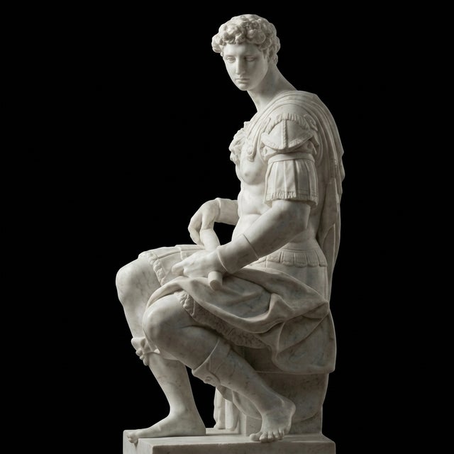 Renaissance Giuliano De' Medici, Duke of Nemours – Marble Renaissance Sculpture For Sale - Image 3 of 3