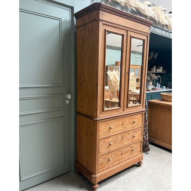 Antique Louis Philippe Wardrobe in Pine For Sale - Image 10 of 18