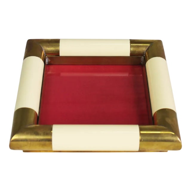 Italian Vide Poche in Brass attributed to Tommaso Barbi, 1970s For Sale