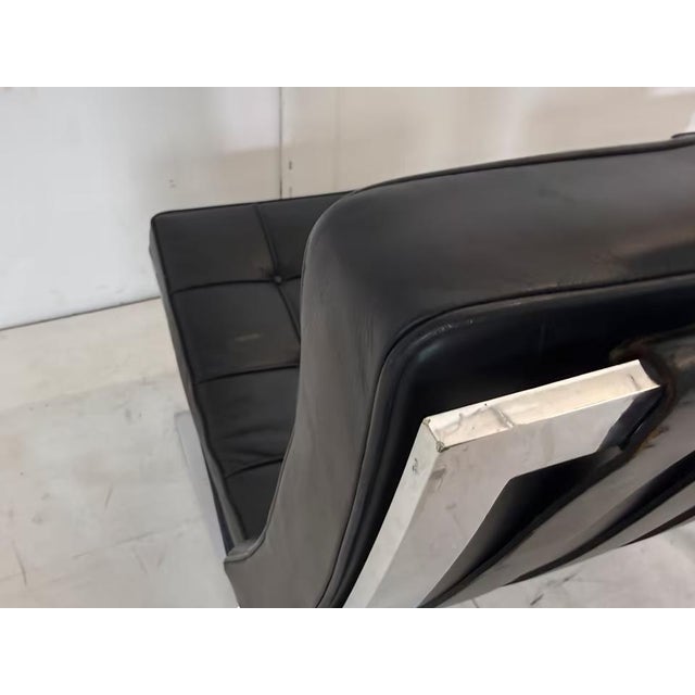 Leather Barcelona Chairs by Ludwig Mies van der Rohe for Knoll Inc., Set of 2 For Sale - Image 13 of 17