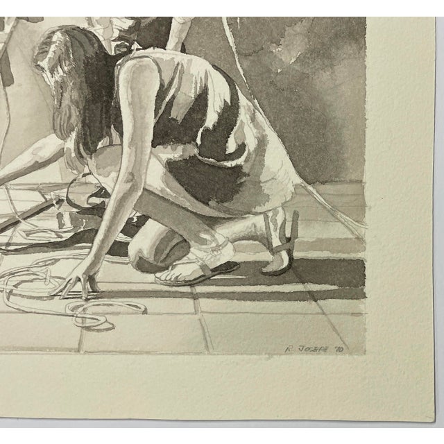 Figurative 1970 Richard Joseph Contemporary Realist Figural Painting For Sale - Image 3 of 4