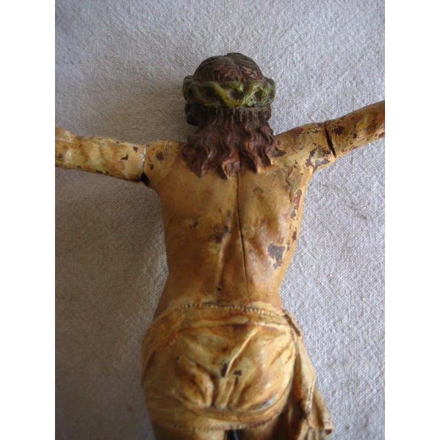 Italian 18 Century Painted Christ on Stand For Sale - Image 9 of 10