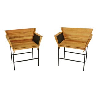 Set of Industrial Style Armchairs, 1980 For Sale