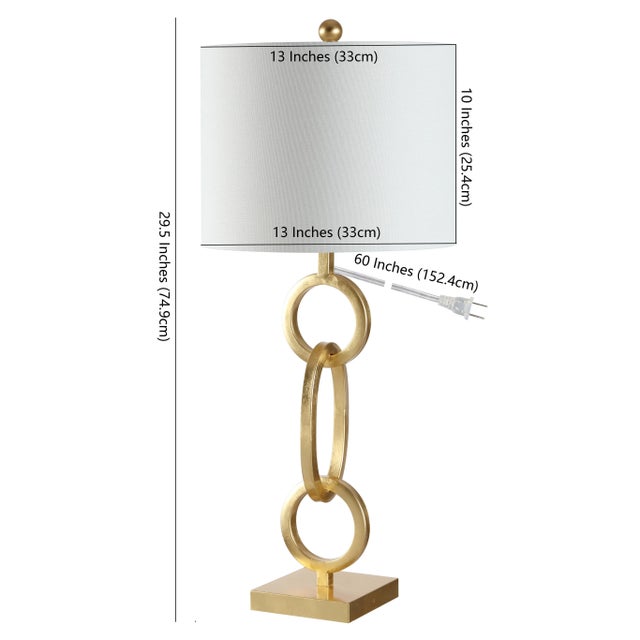 Contemporary Alaia 29.5" Chain Table Lamp in Gold For Sale - Image 3 of 3