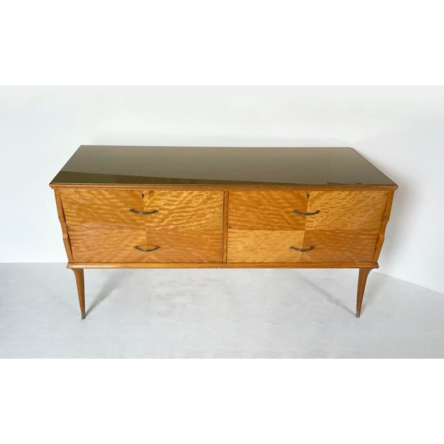 Mid-Century Modern Mid-Century Low Chest of Drawers, 1950s For Sale - Image 3 of 11