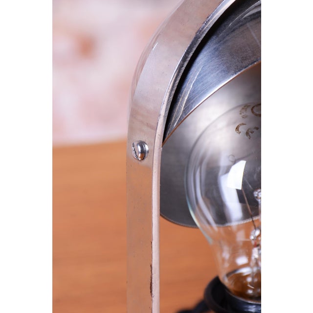 Czech Bauhaus Table Lamp in Chrome-Plated Steel, 1930s For Sale - Image 6 of 11