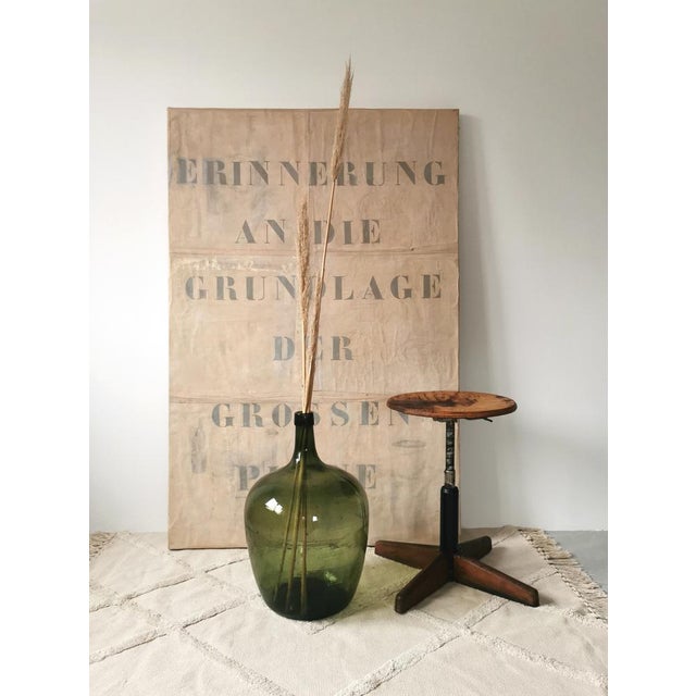 1950s Large Vintage Wine Balloon in Green Glass, Italy, 1950s For Sale - Image 5 of 6