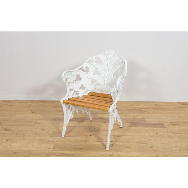 White Victorian Coalbrookdale Garden Armchairs, United Kingdom, 1950s, Set of 2 For Sale - Image 8 of 18