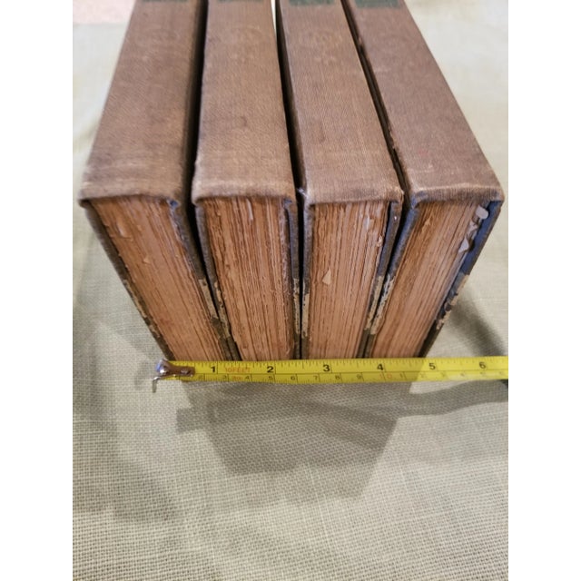 Great looking antique Guy de Maupassant collection of four 1911 books with cloth and faux marble bindings.