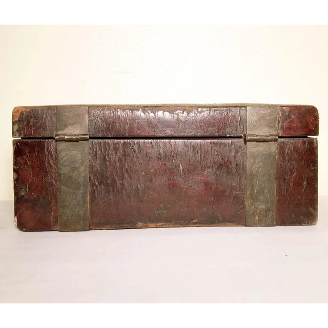 Antique Chinese Leather Box, Circa mid of 19th Century For Sale In Dallas - Image 6 of 11