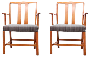 Set of Scandinavian FH43 Armchairs by Ole Wanscher for Fritz Hansen, 1943