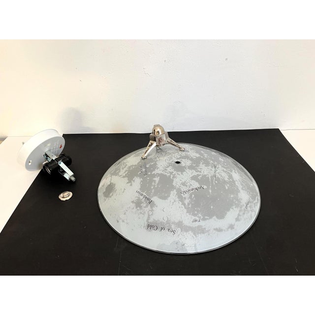 1960s Space Age Moon & Lander Flush Light For Sale - Image 13 of 18