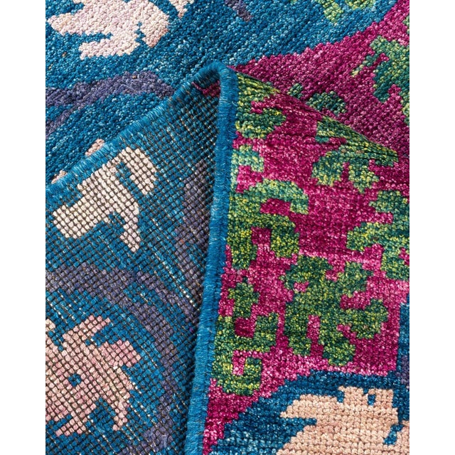 Modern Hand-Knotted Area Rug - Green, 6' 2" x 8' 7" For Sale In New York - Image 6 of 8