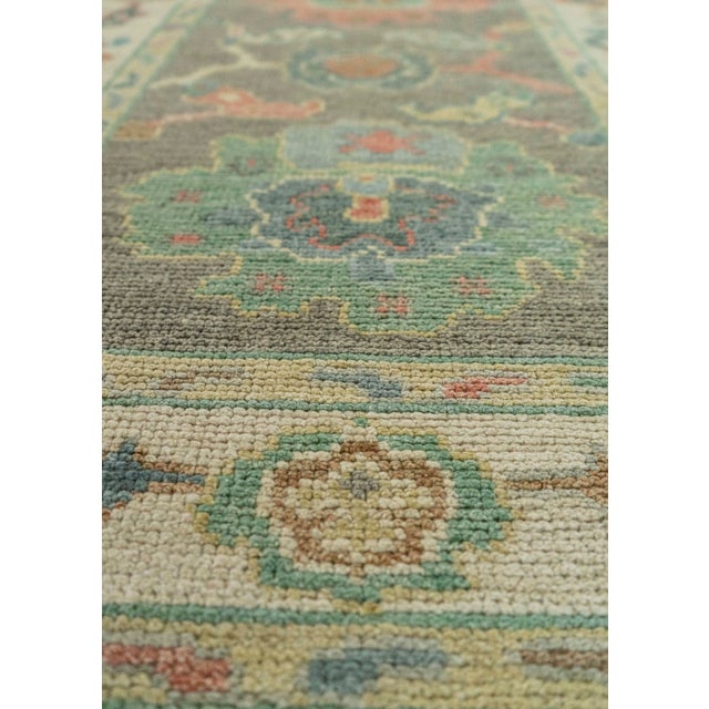 Turkish Turkish Oushak Rug 2'6" x 6'3" #20258 For Sale - Image 3 of 8