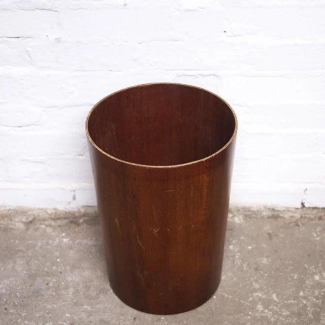 A vintage ply waste paper bin by Schreiber. This piece is attributed to the mentioned designer/maker. It has no...