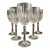 Vintage Gorham Regalta Cut Diamond, Faceted Stem Crystal Goblets, Set of 6 For Sale