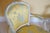 19th C. Louis XVI Style Silk Upholstered Painted Fauteuils - Set of 2 For Sale - Image 12 of 15