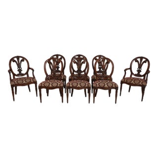 Set of 8 Henredon Plum Back Regency Dining Room Chairs For Sale