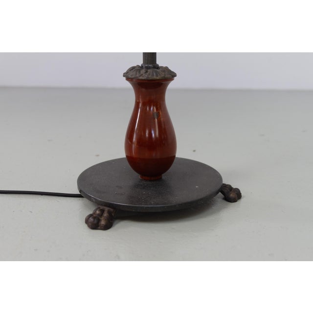 Art Deco Danish Floor Lamp in Brass, Wood and Iron by Lyfa, 1920s For Sale - Image 12 of 18