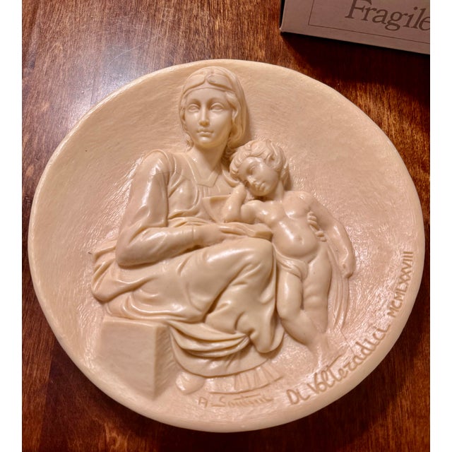 Late 20th Century Limited Edition #862 Madonna Saggia Relief Plate For Sale - Image 5 of 12