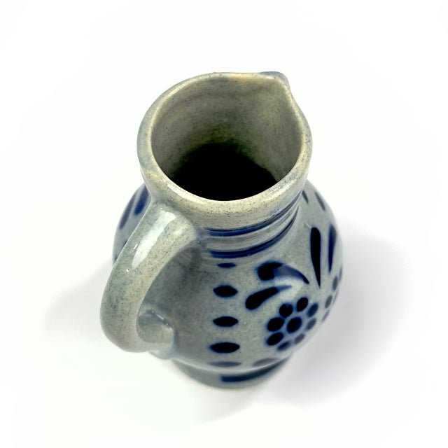 Vintage Blue & White Ceramic Pitcher Curation - Group of 5 For Sale - Image 12 of 18
