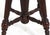 Burnt Umber Antique Piano Stool W Brass & Glass Ball & Claw Feet For Sale - Image 8 of 9
