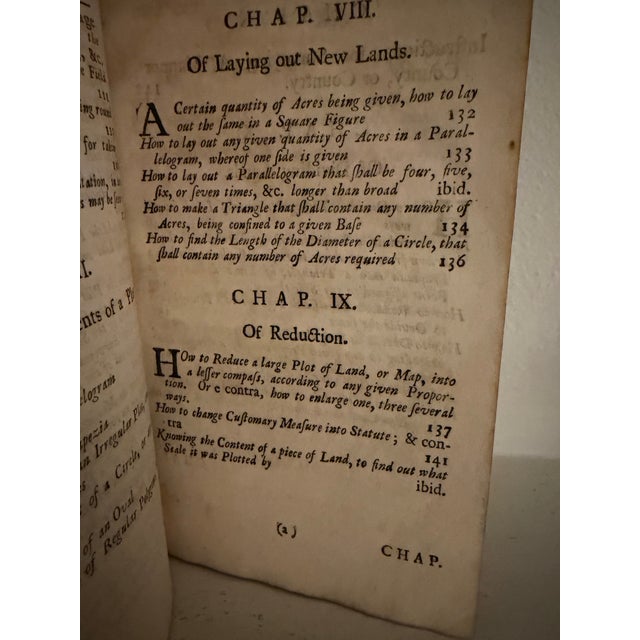 Early 18th Century 1715 Very Rare Antique Second Edition of John Love’s “Geodaesia: The Art of Surveying and Measuring” For Sale - Image 5 of 9